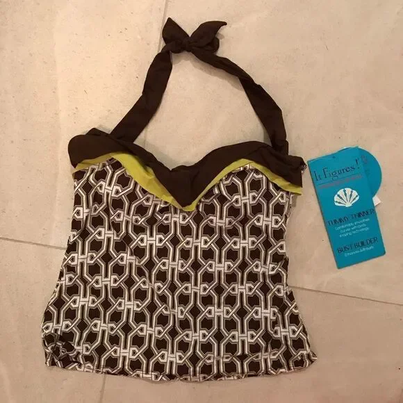 New IT FIGURES Tummy Thinner Padded Tankini Top 8 - Picture 2 of 5